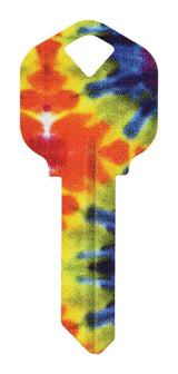 HILLMAN Wackey Tie-Dyed House/Office Universal Key Blank KW1 Single, Pack of 6