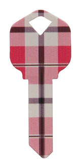 HILLMAN Wackey Plaid House/Office Universal Key Blank KW1 Single, Pack of 6