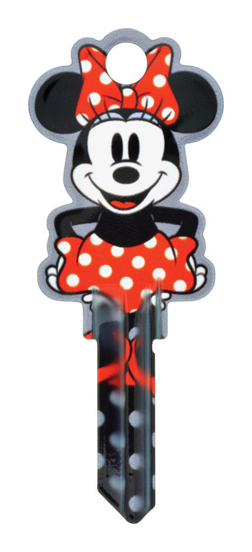 HILLMAN Disney Minnie House/Padlock Universal Key Blank KW1/10 Double, Pack of 5