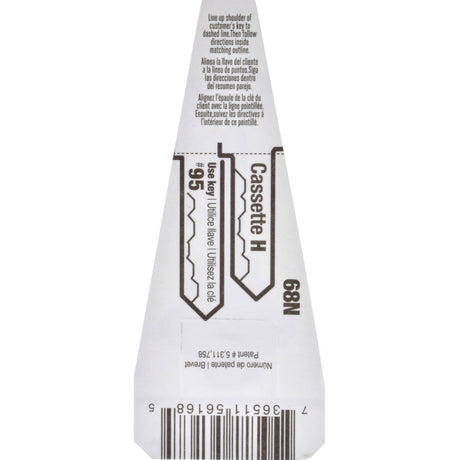 HILLMAN Traditional Key House/Office Key Blank 68 SC1, EZ2, CLP1 Single For Schlage Locks, Pack of 10