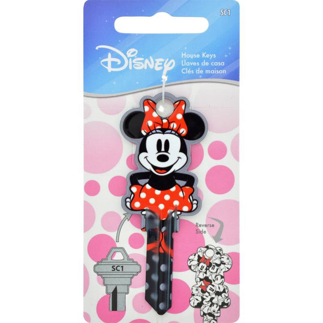 HILLMAN Disney Minnie Mouse House/Padlock Universal Key Blank SC1 Double, Pack of 5