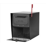 Architectural Mailboxes Oasis Classic Classic Galvanized Steel Post Mount Black Mailbox