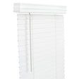 Living Accents Faux Wood 2 in. Mini-Blinds 27 in. W X 60 in. H White Cordless