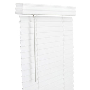 Living Accents Faux Wood 2 in. Blinds 23 in. W X 60 in. H White Cordless