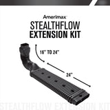 Amerimax StealthFlow 4.75 in. H X 7.25 in. W X 43 in. L Black Vinyl K Downspout Extension
