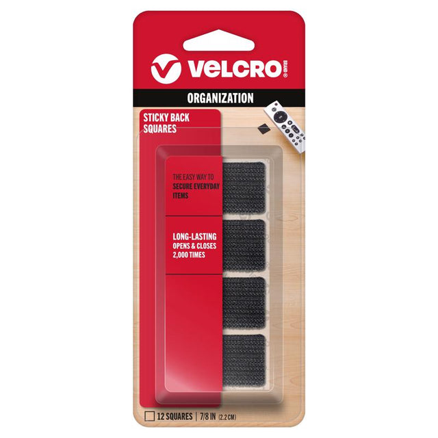 VELCRO Brand Sticky Back Small Nylon Hook and Loop Fastener 7/8 in. L 12 pk, Pack of 6