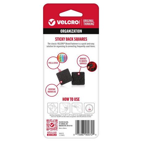 VELCRO Brand Sticky Back Small Nylon Hook and Loop Fastener 7/8 in. L 12 pk, Pack of 6