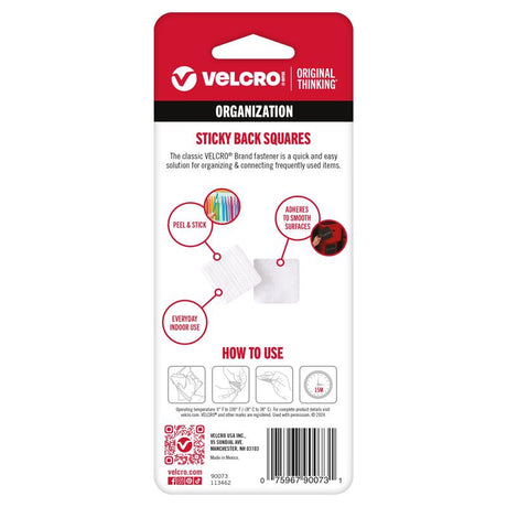 VELCRO Brand Sticky Back Small Nylon Hook and Loop Fastener 7/8 in. L 12 pk, Pack of 6
