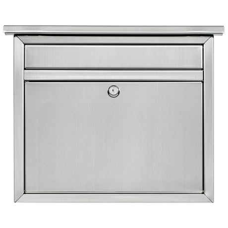 Architectural Mailboxes Maya Classic Stainless Steel Wall Mount Silver Mailbox
