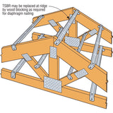 Simpson Strong-Tie 17.5 in. H X 1.25 in. W 22 Ga. Steel Truss Spacer, Pack of 50