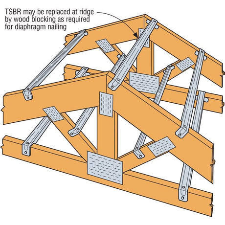 Simpson Strong-Tie 17.5 in. H X 1.25 in. W 22 Ga. Steel Truss Spacer, Pack of 50