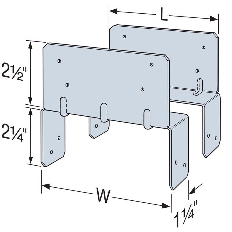 Simpson Strong-Tie ZMax 5.56 in. H X 5.56 in. W 16 Ga. Steel End Post Cap, Pack of 40