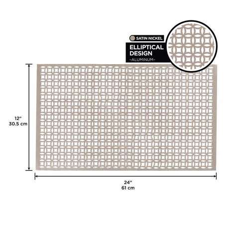 M-D Building Products 0.02 in. X 12 in. W X 24 in. L Satin Nickel Aluminum Elliptical Sheet Metal, Pack of 3