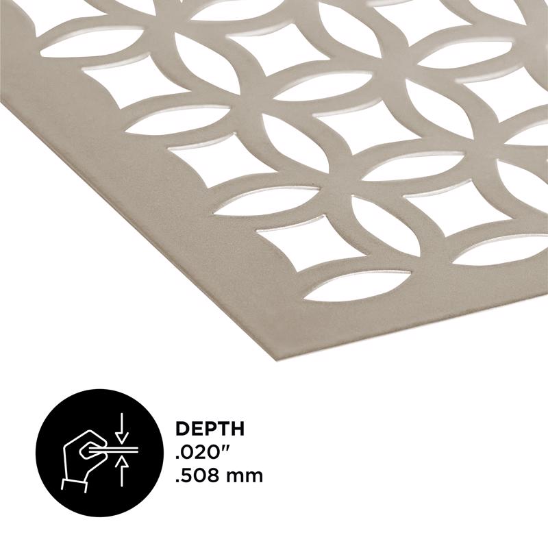 M-D Building Products 0.02 in. X 12 in. W X 24 in. L Satin Nickel Aluminum Elliptical Sheet Metal, Pack of 3