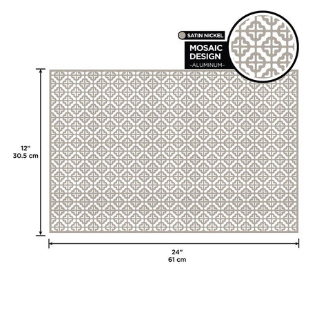 M-D Building Products 0.02 in. X 12 in. W X 24 in. L Satin Nickel Aluminum Mosaic Sheet Metal, Pack of 3