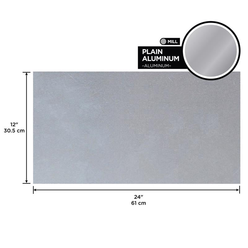 M-D Building Products 0.019 in. X 12 in. W X 24 in. L Mill Aluminum Plain Sheet Metal, Pack of 6