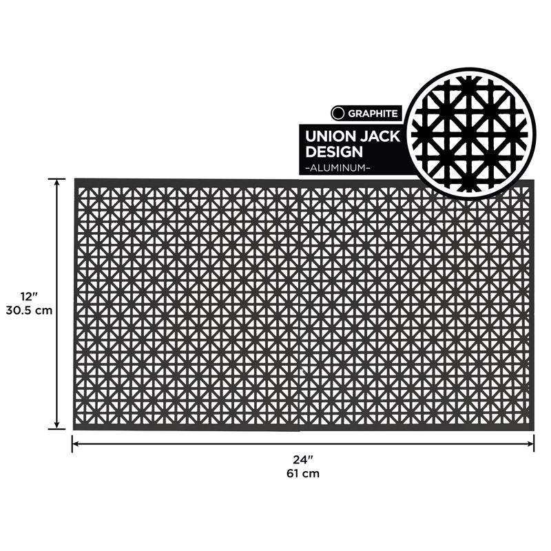 M-D Building Products 0.02 in. X 12 in. W X 24 in. L Graphite Aluminum Union Jack Sheet Metal, Pack of 3
