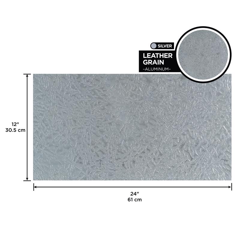 M-D Building Products 0.02 in. X 12 in. W X 24 in. L Silver Aluminum Leathergrain Sheet Metal, Pack of 3