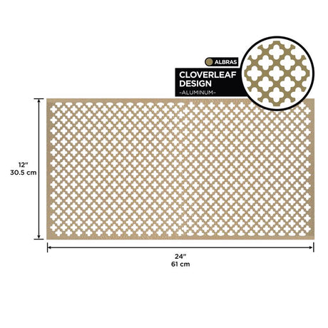 M-D Building Products 0.02 in. X 12 in. W X 24 in. L Albras Aluminum Cloverleaf Sheet Metal, Pack of 3