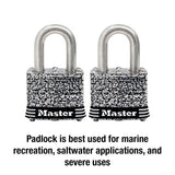 Master Lock 1-9/16 in. W Laminated Steel 4-Pin Tumbler Weather-Resistant Padlock