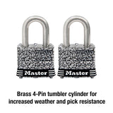 Master Lock 1-9/16 in. W Laminated Steel 4-Pin Tumbler Weather-Resistant Padlock