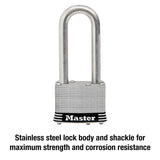 Master Lock 4-3/8 in. H X 2 in. W Laminated Steel 4-Pin Tumbler Weather-Resistant Padlock