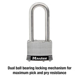 Master Lock 4-3/8 in. H X 2 in. W Laminated Steel 4-Pin Tumbler Weather-Resistant Padlock