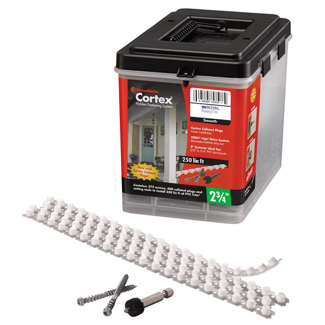 FastenMaster Cortex No. 9 X 2-3/4 in. L Star Trim Head Self Tapping Trim Screws with Plugs, Pack of 4