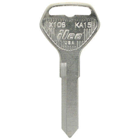 HILLMAN KeyKrafter Traditional Key Automotive Key Blank 2054 Double For Kawasaki Silver, Pack of 4