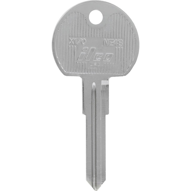 HILLMAN KeyKrafter Universal House/Office Key Blank 2066 Double For Corbin Locks Silver, Pack of 4