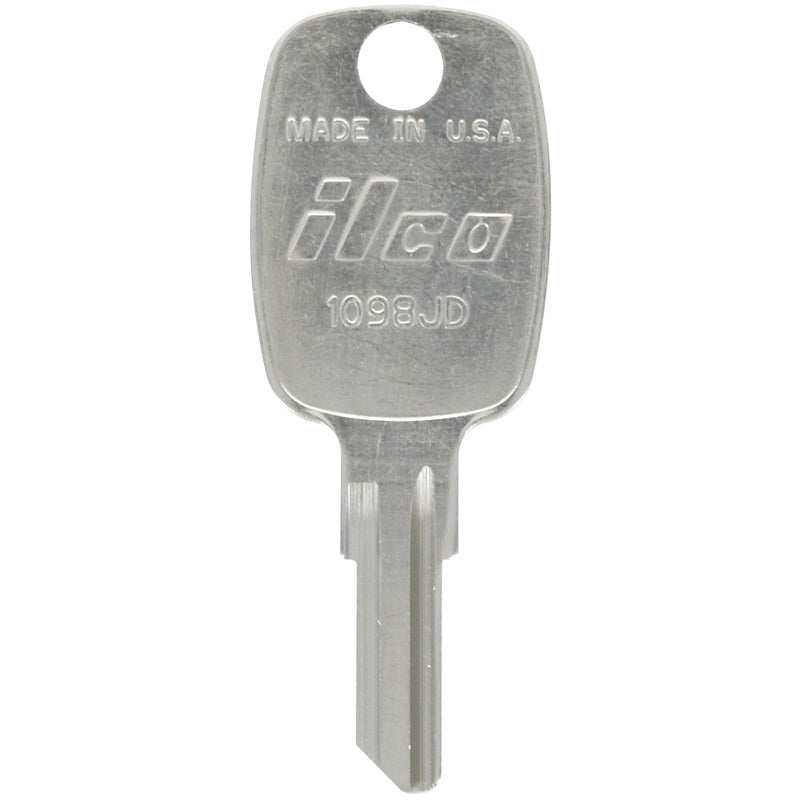 HILLMAN KeyKrafter Universal House/Office Key Blank 2049 Single For John Deere Locks Silver, Pack of 4