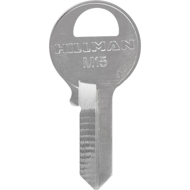 HILLMAN KeyKrafter Universal House/Office Key Blank 2030 Single For Master Locks Silver, Pack of 4