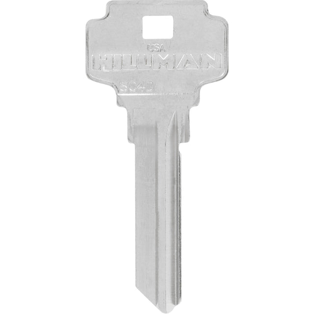 HILLMAN KeyKrafter Universal House Key Blank 2028 Single For Schlage Locks Silver, Pack of 4