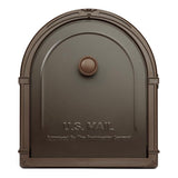 Architectural Mailboxes Bellevue Modern Galvanized Steel Post Mount Rubbed Bronze Mailbox