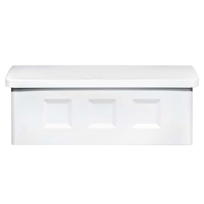 Architectural Mailboxes Wayland Contemporary Galvanized Steel Wall Mount White Mailbox
