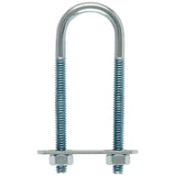 Hampton 1/4 in. X 1 in. W X 3-1/4 in. L Coarse Zinc-Plated Steel U-Bolt, Pack of 10