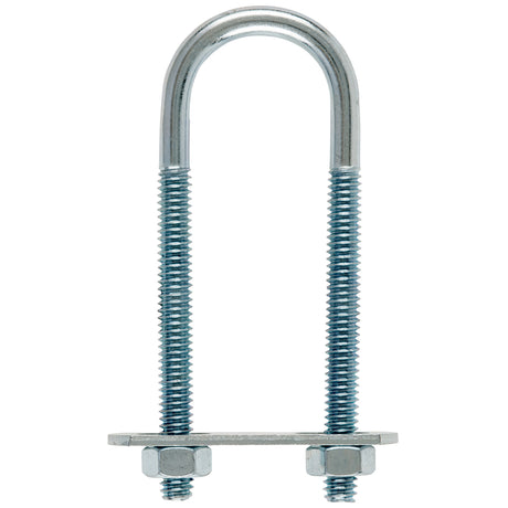 Hampton 1/4 in. X 1 in. W X 3-1/4 in. L Coarse Zinc-Plated Steel U-Bolt, Pack of 10