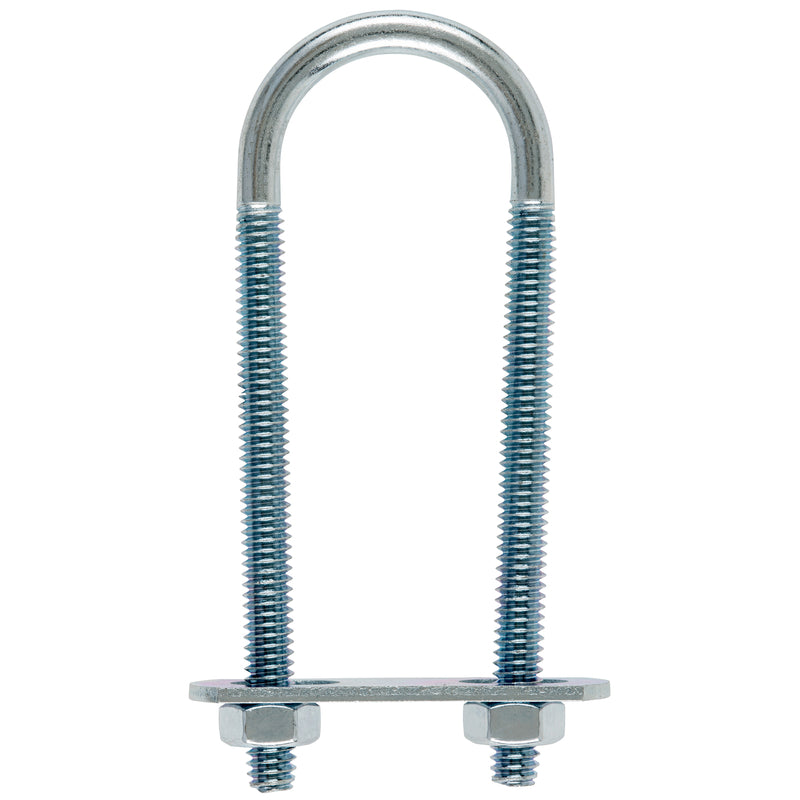 Hampton 1/4 in. X 1-1/8 in. W X 3-1/2 in. L Coarse Zinc-Plated Steel U-Bolt, Pack of 10