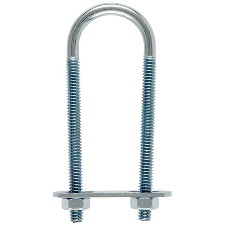 Hampton 1/4 in. X 1-1/8 in. W X 3-1/2 in. L Coarse Zinc-Plated Steel U-Bolt, Pack of 10