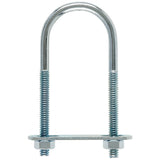 Hampton 1/4 in. X 1-3/8 in. W X 3-3/8 in. L Coarse Zinc-Plated Steel U-Bolt, Pack of 10