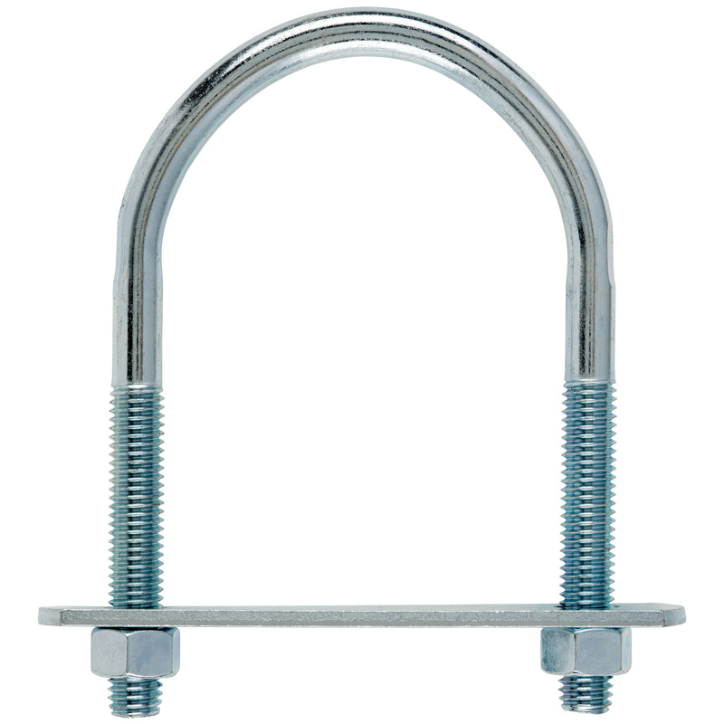 Hampton 1/2 in. X 3-1/2 in. W X 5-3/4 in. L Coarse Zinc-Plated Steel U-Bolt, Pack of 10