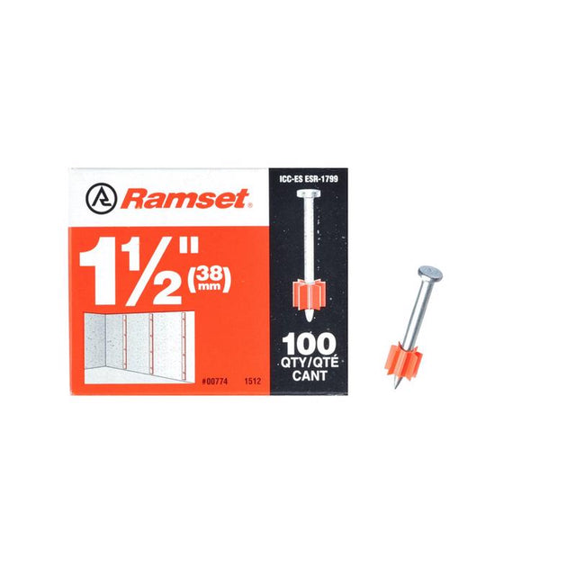 Ramset .3 in. D X 1.5 in. L Plastic Round Head Drive Pin 100 pk