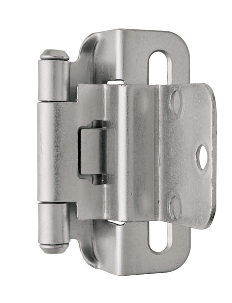 Amerock 1-13/16 in. W X 2-1/4 in. L Satin Nickel Silver Steel Self-Closing Hinge 2 pk