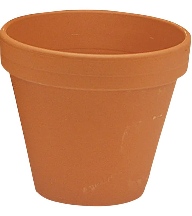 Ceramo S-8 Pot, 7-3/4 in Dia, 6-3/4 in H, Flower Design, Red Clay, Pack of 12