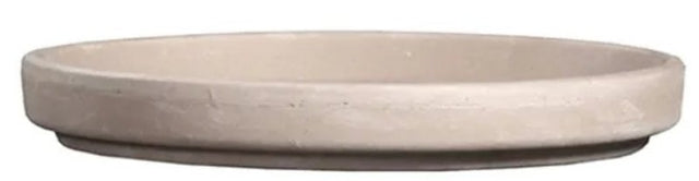 Border Concepts 805452 German Waterproof Saucer, 10-1/4 in Dia, Clay, Granite, Pack of 10