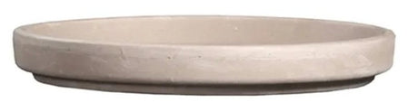 Border Concepts 805450 German Waterproof Saucer, 6-3/4 in Dia, Clay, Granite, Pack of 12