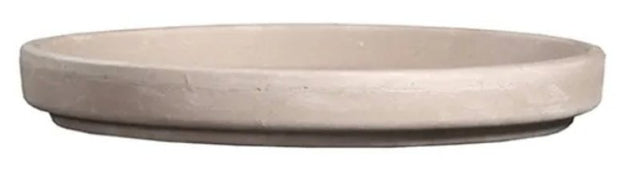 Border Concepts 805450 German Waterproof Saucer, 6-3/4 in Dia, Clay, Granite, Pack of 12