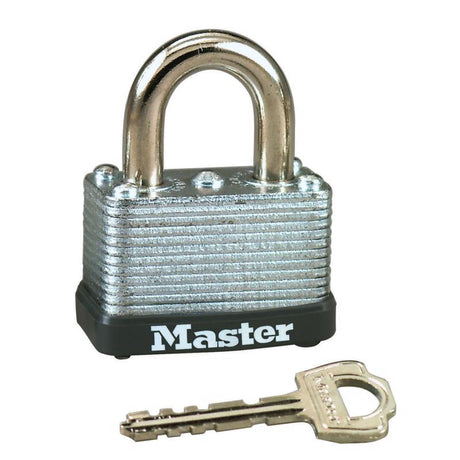 Master Lock 1-1/2 in. W Laminated Steel Warded Locking Warded Padlock, Pack of 4