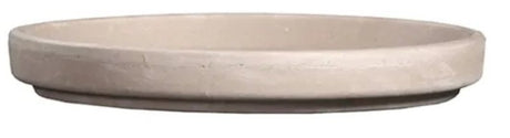 Border Concepts 805453 German Waterproof Saucer, 3-1/2 in Dia, Clay, Granite, Pack of 16