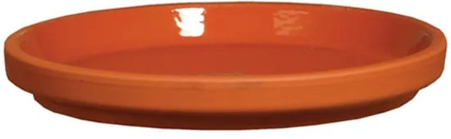 Border Concepts 801685 German Inner Glazed Saucer, 3-1/2 in Dia, Clay, Red, Pack of 16